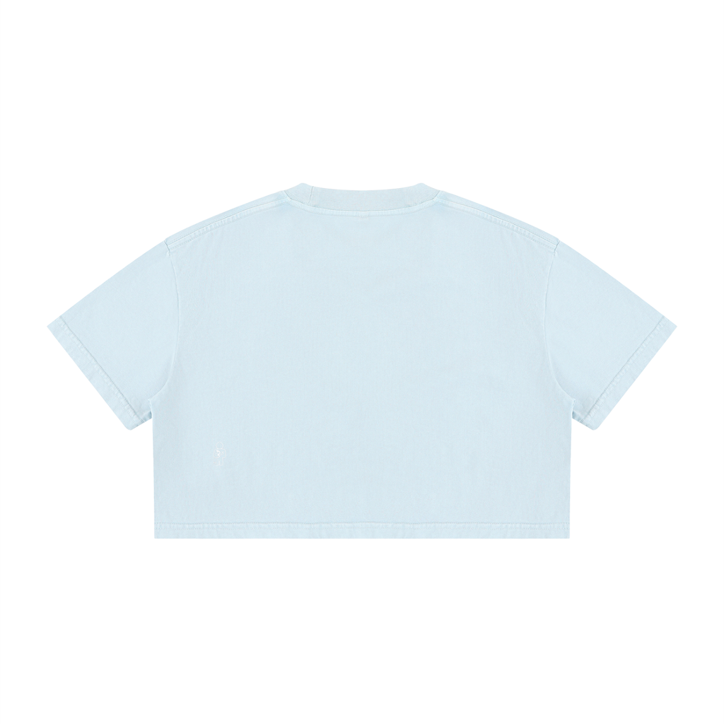 Women's Mineral Wash Cotton Crop T-Shirt