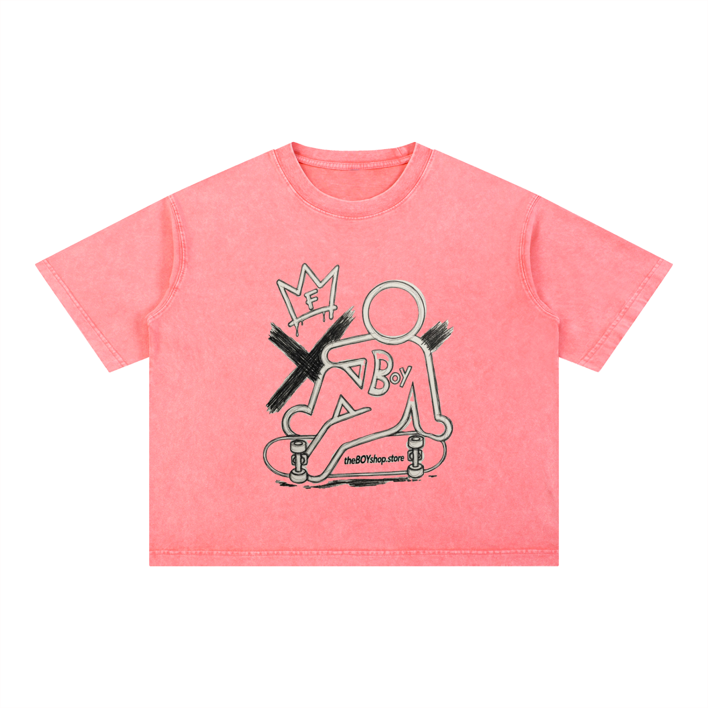 Mineral Wash Boxy Cotton T-Shirt