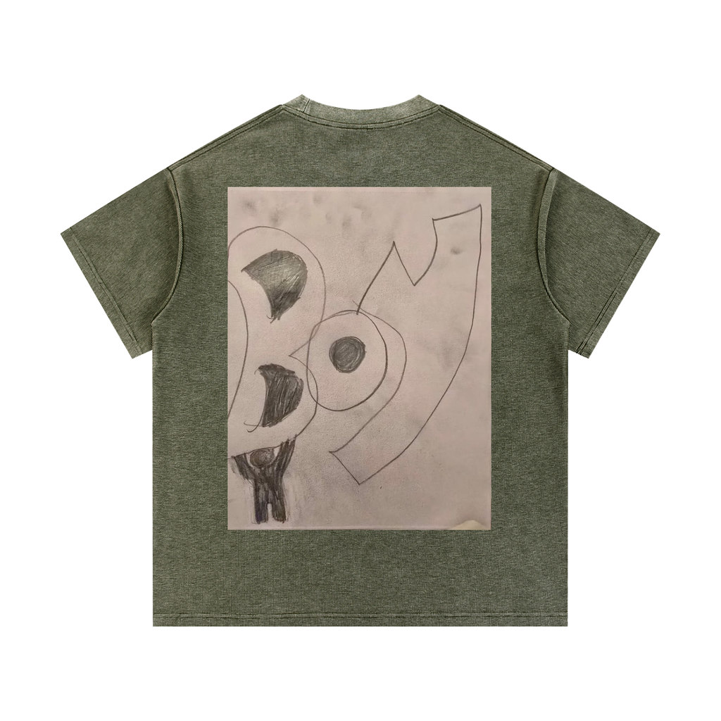 Mineral Wash Waffle Knit T-Shirt