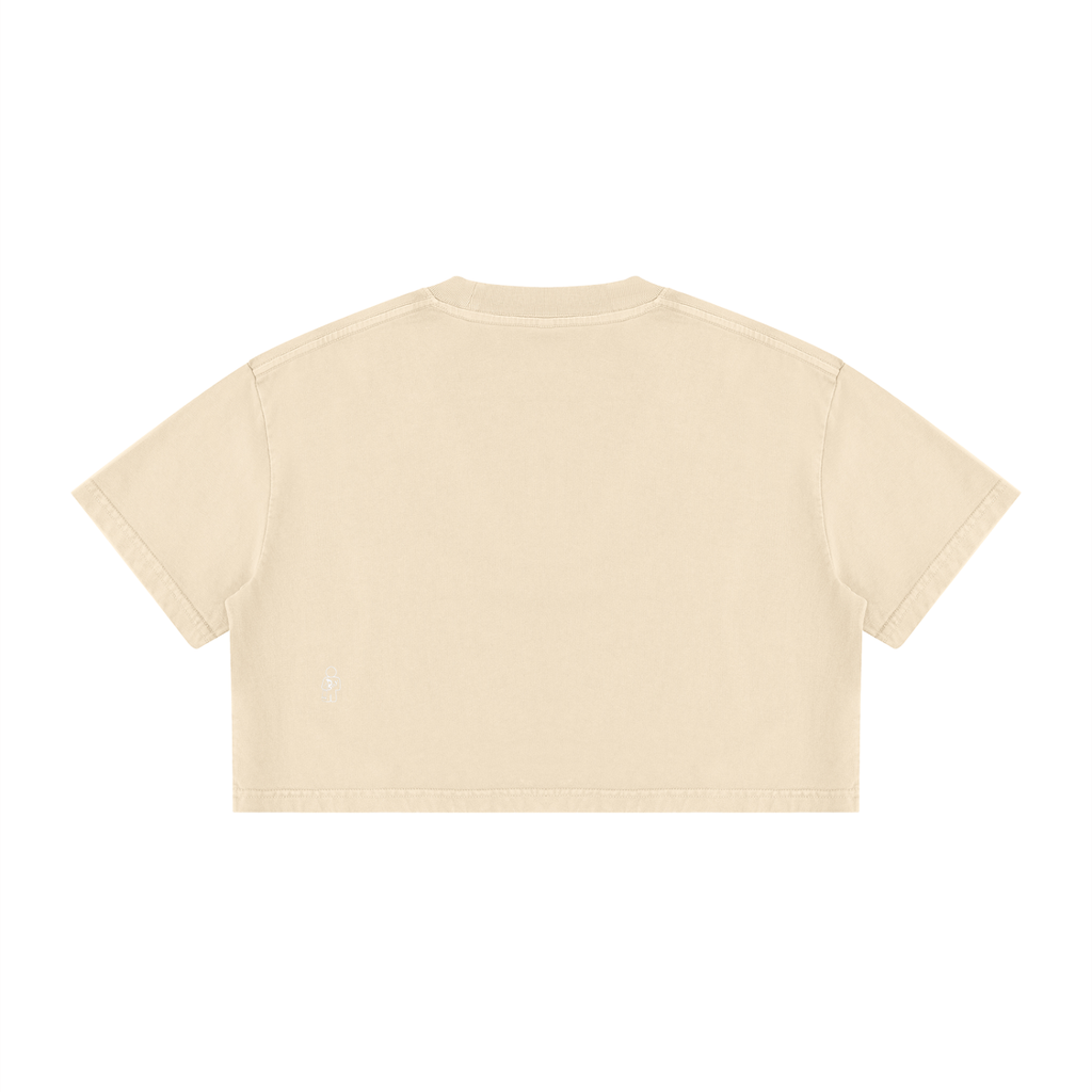 Women's Mineral Wash Cotton Crop T-Shirt