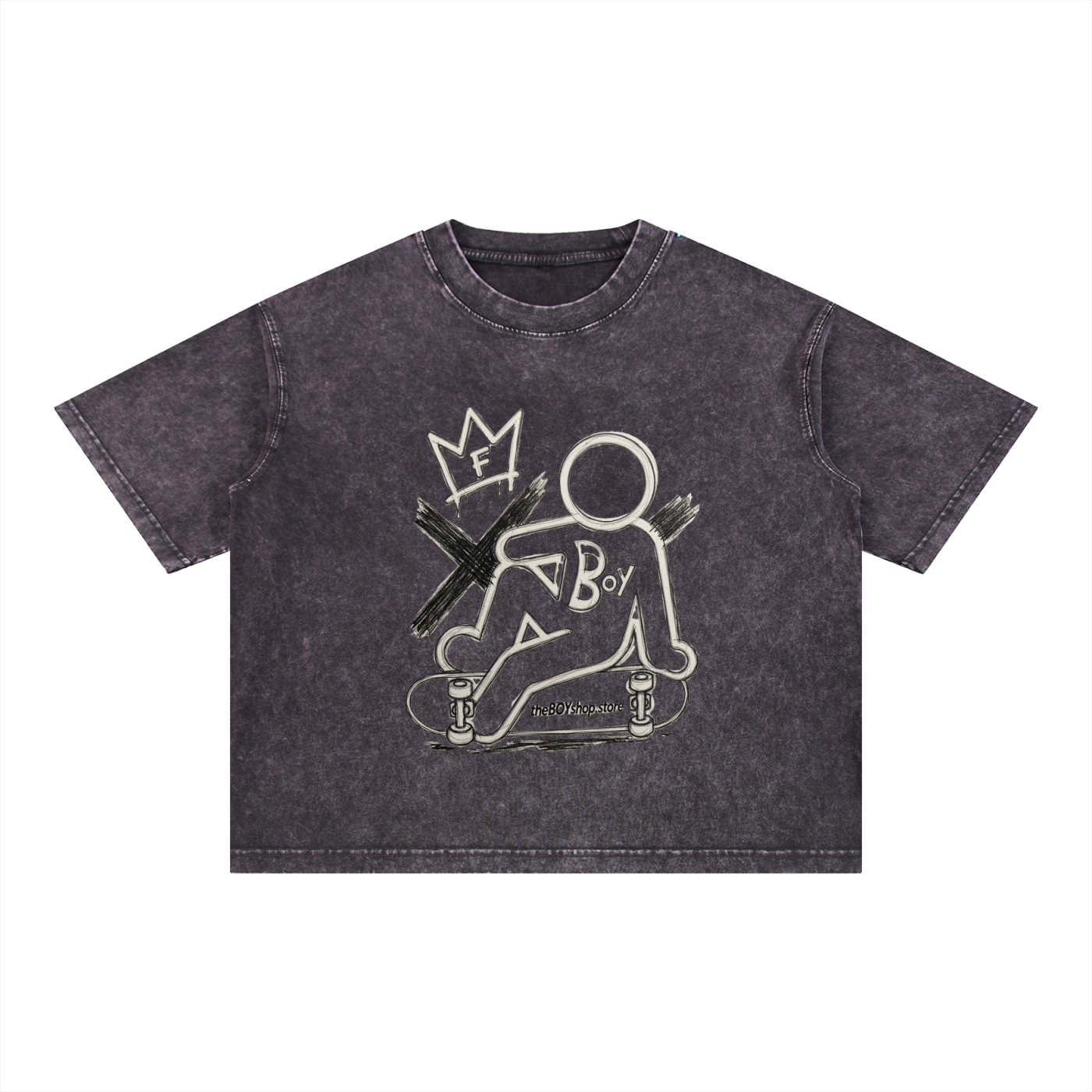 Mineral Wash Boxy Cotton T-Shirt
