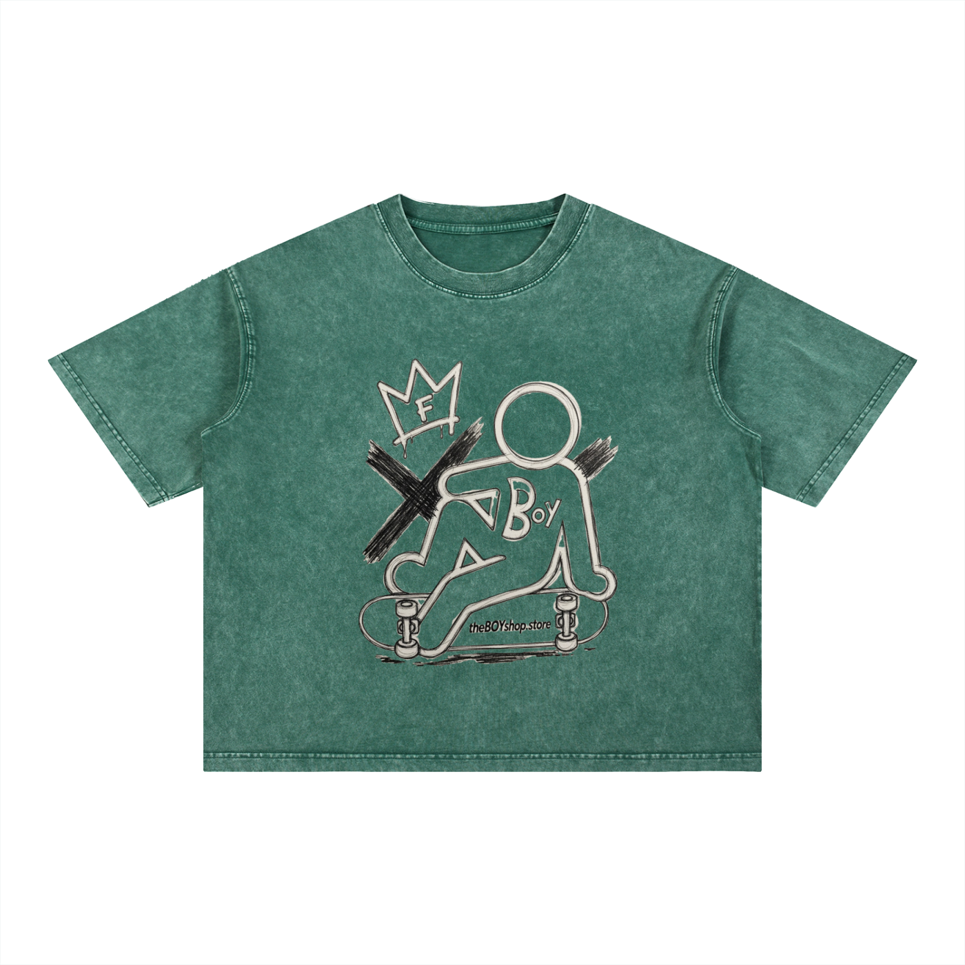 Mineral Wash Boxy Cotton T-Shirt