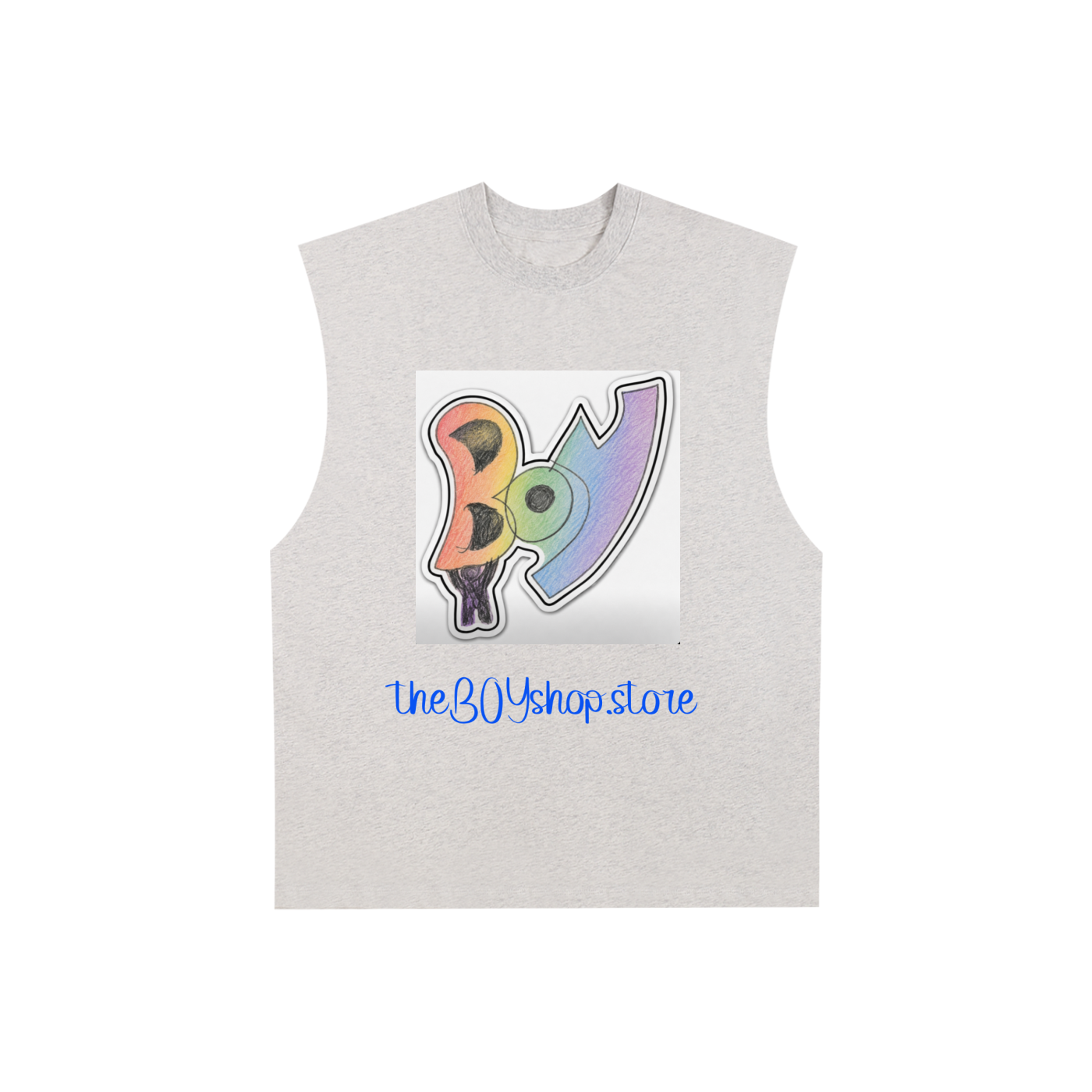 Raw Edge Cotton Tank Top