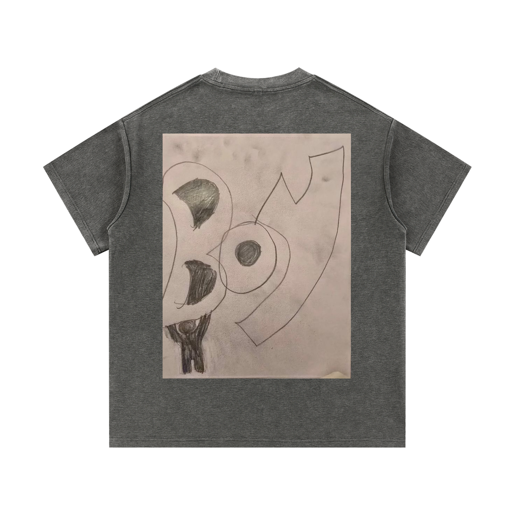 Mineral Wash Waffle Knit T-Shirt