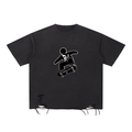 Snow Washed Raw-Hem T-Shirt
