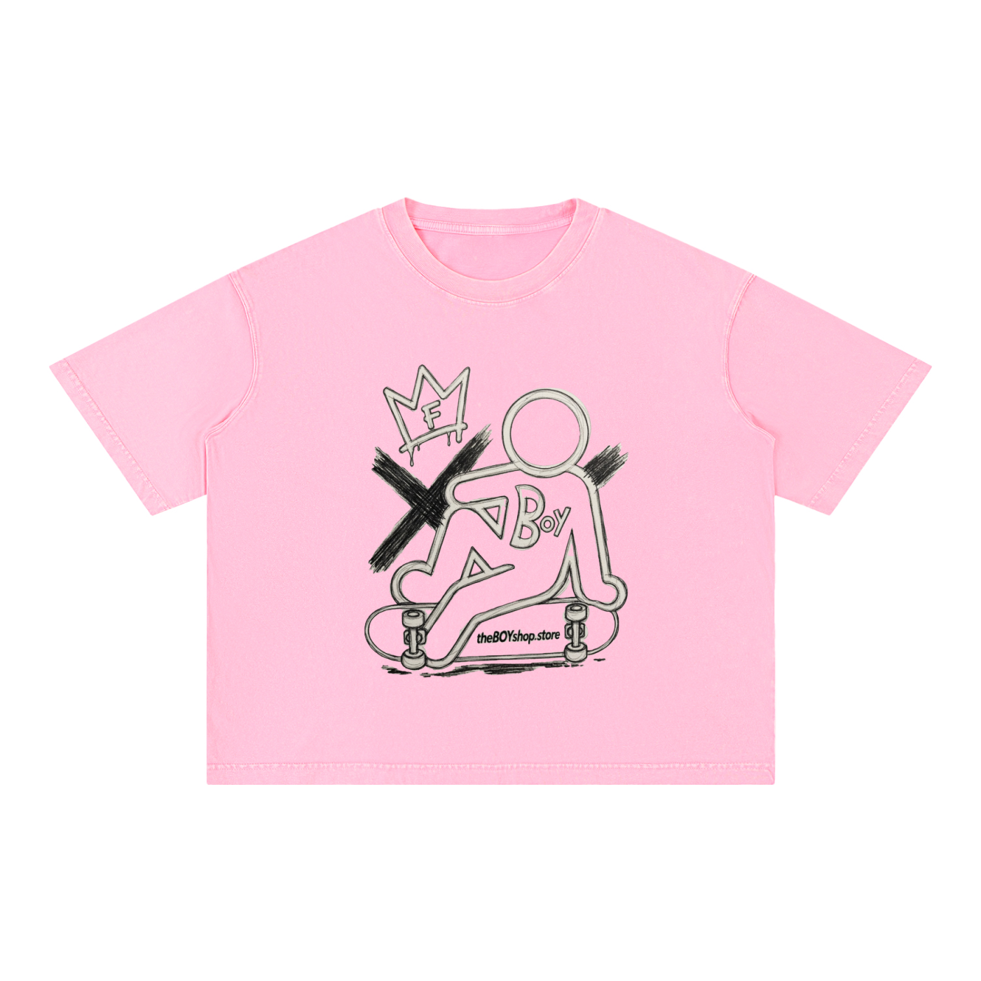 Mineral Wash Boxy Cotton T-Shirt