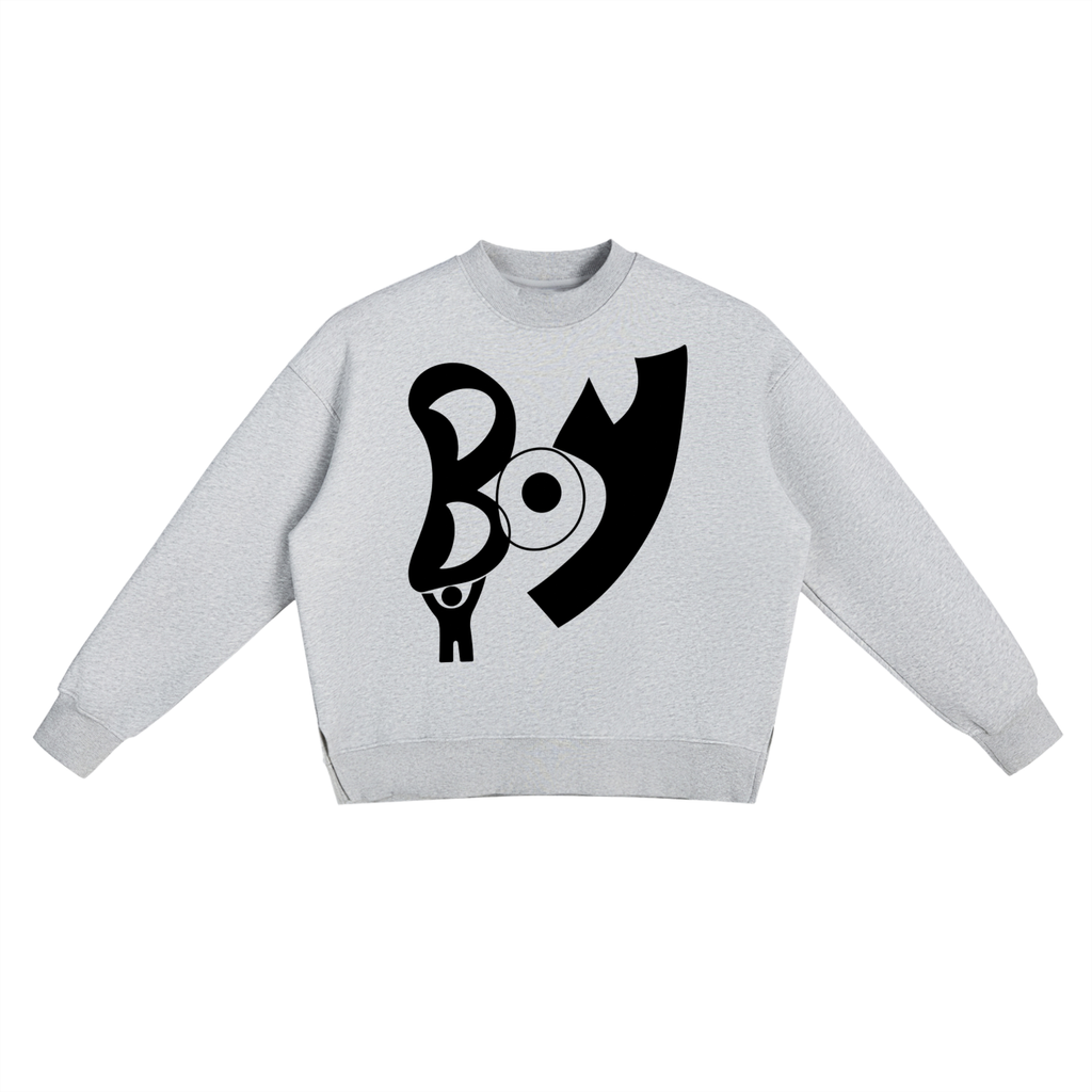 Fleece Side Slit Crewneck Sweatshirt