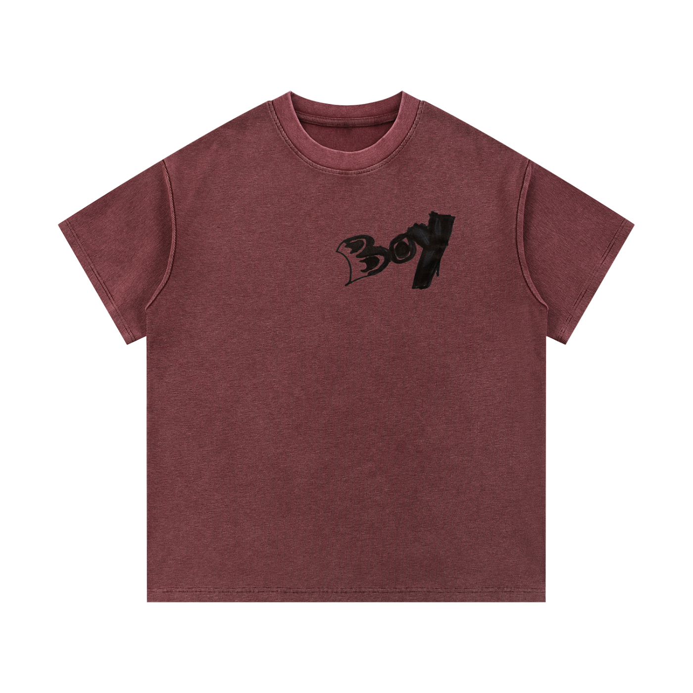 Mineral Wash Waffle Knit T-Shirt