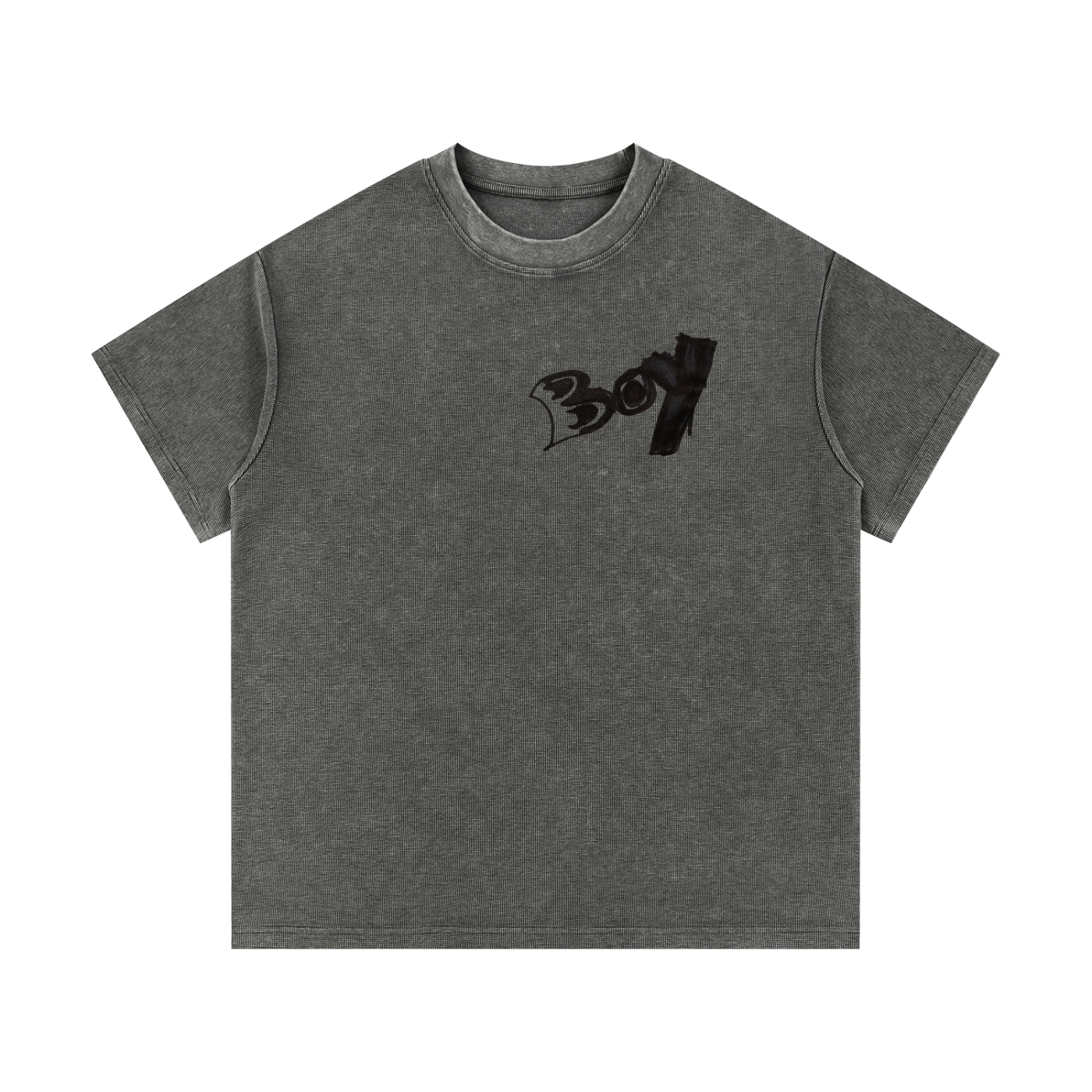 Mineral Wash Waffle Knit T-Shirt