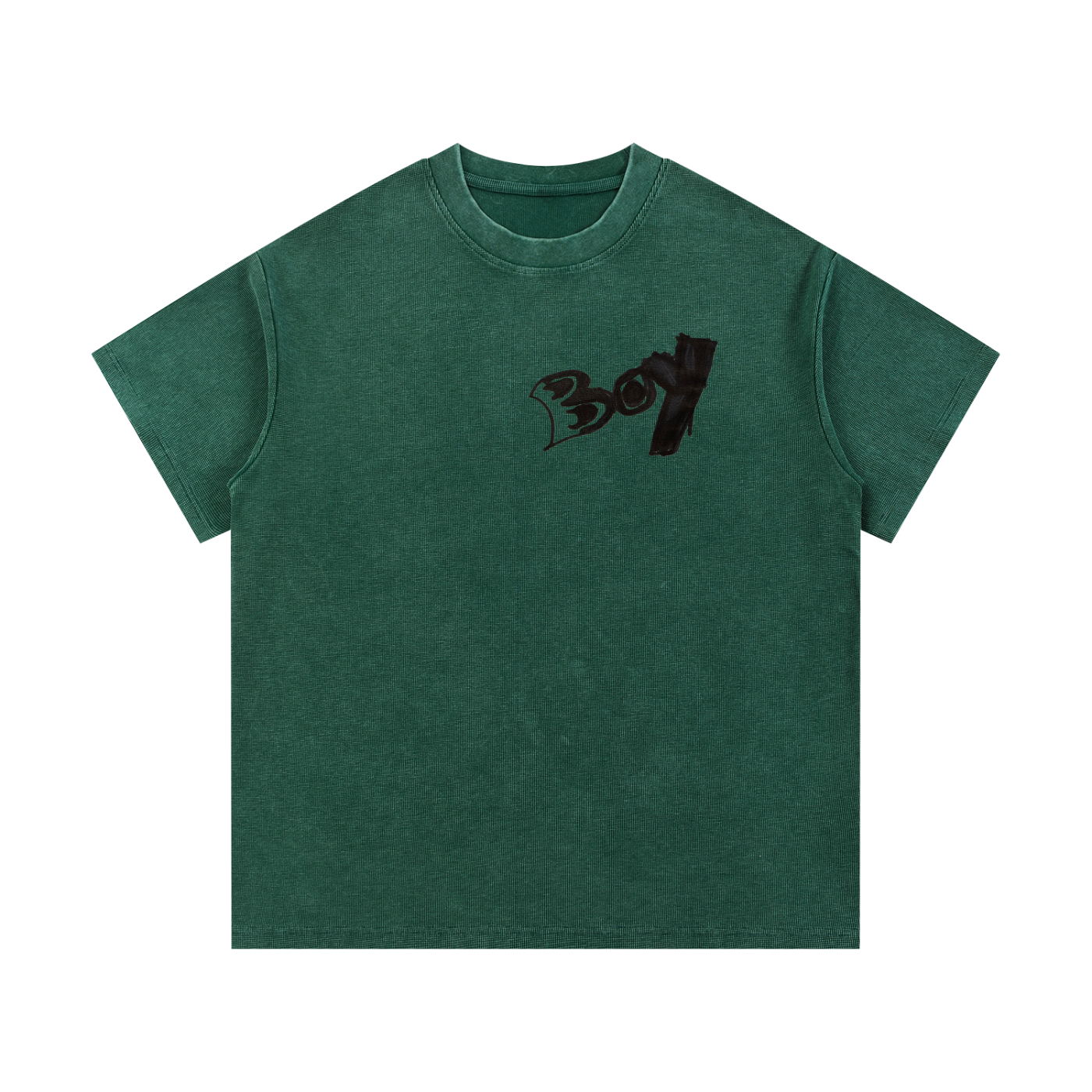 Mineral Wash Waffle Knit T-Shirt