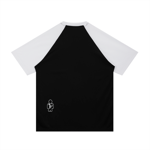 Contrast Raglan Sleeve Mesh T-Shirt