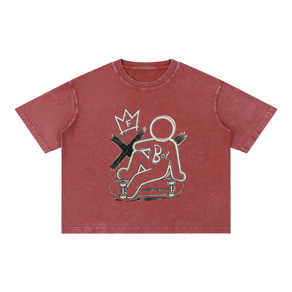 Mineral Wash Boxy Cotton T-Shirt