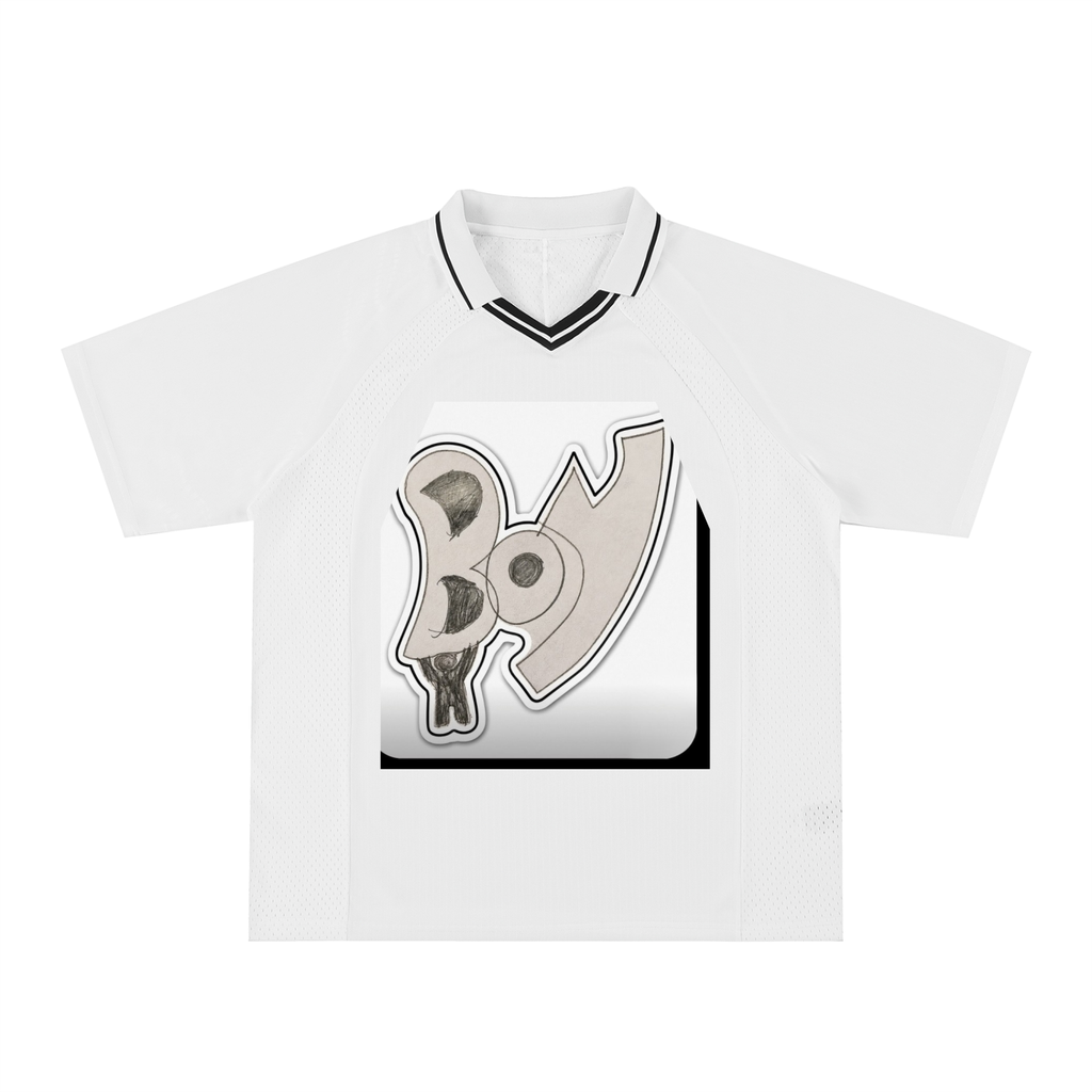 Striped V-Neck Soccer Jersey