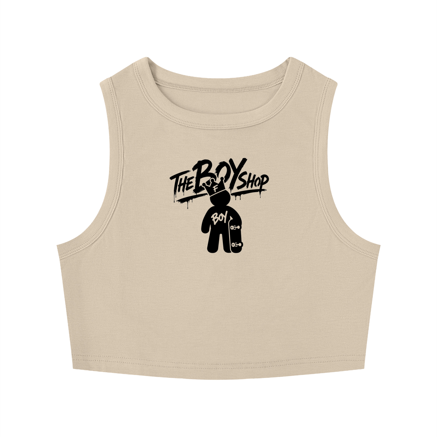 Women's Tight Crewneck Crop Tank Top