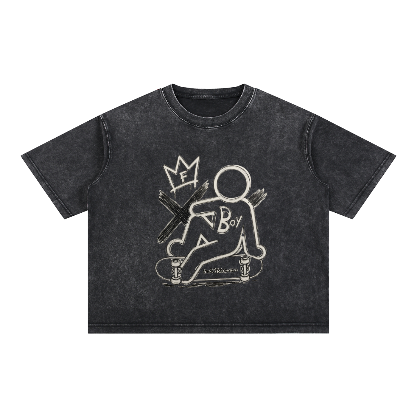 Mineral Wash Boxy Cotton T-Shirt
