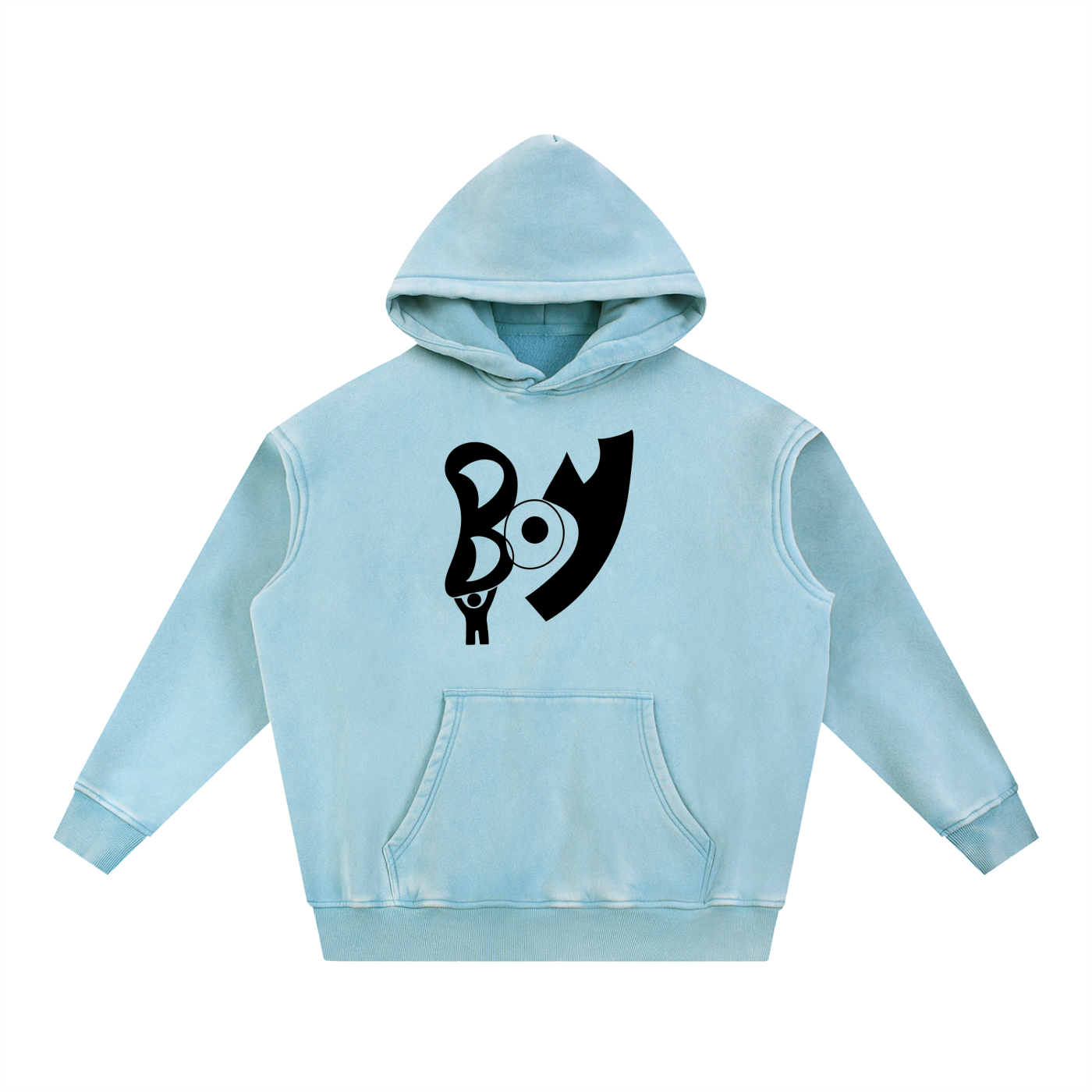 Snow Wash Fleece Oversize Hoodie