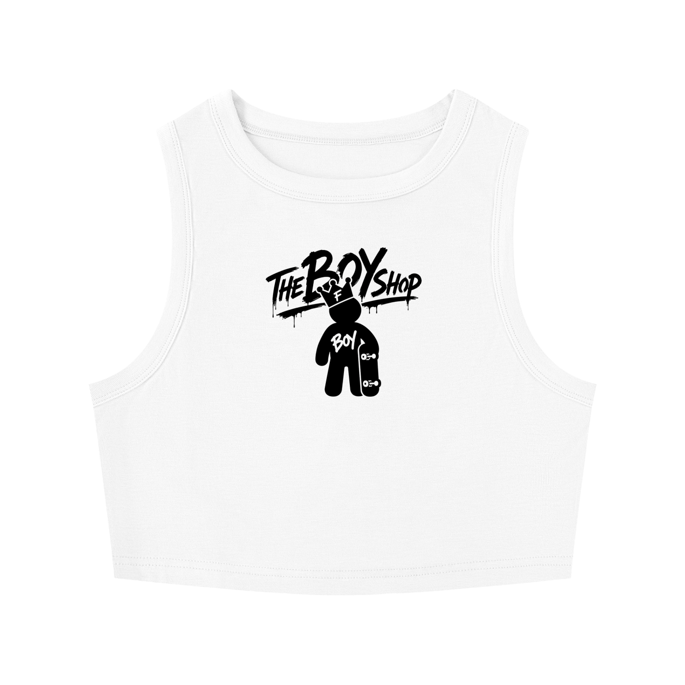 Women's Tight Crewneck Crop Tank Top