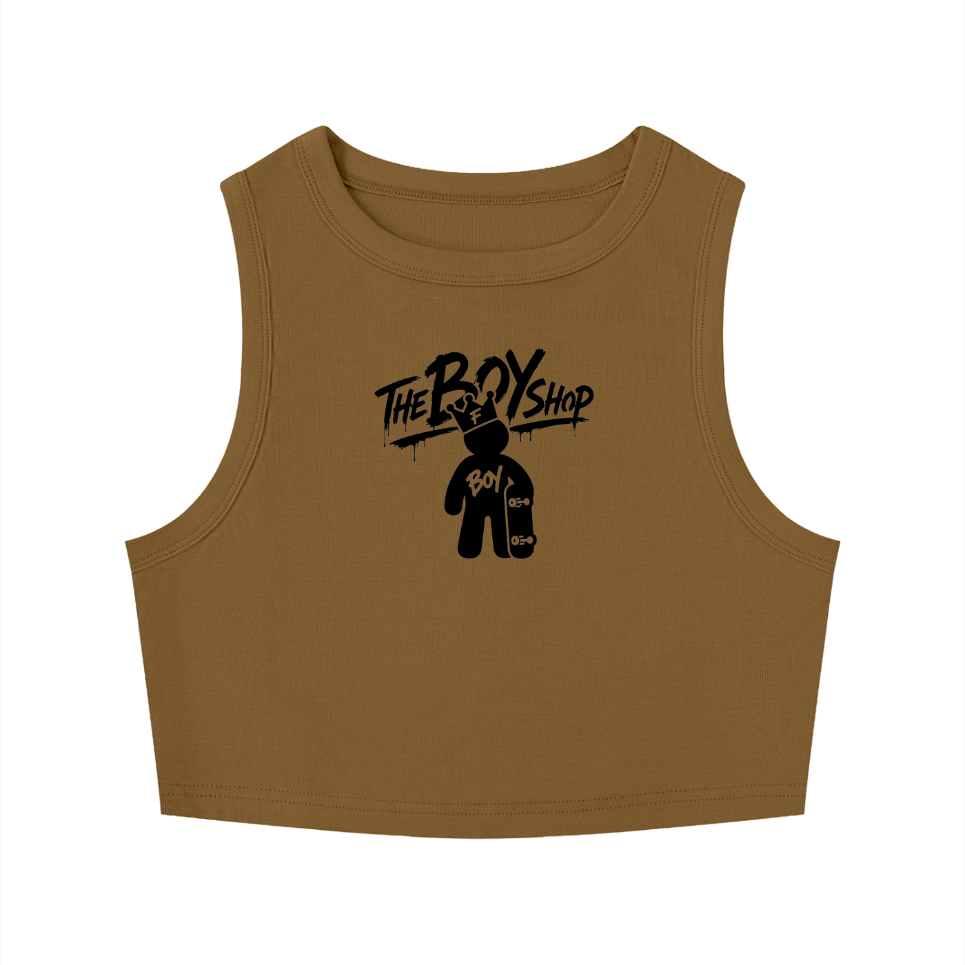 Women's Tight Crewneck Crop Tank Top