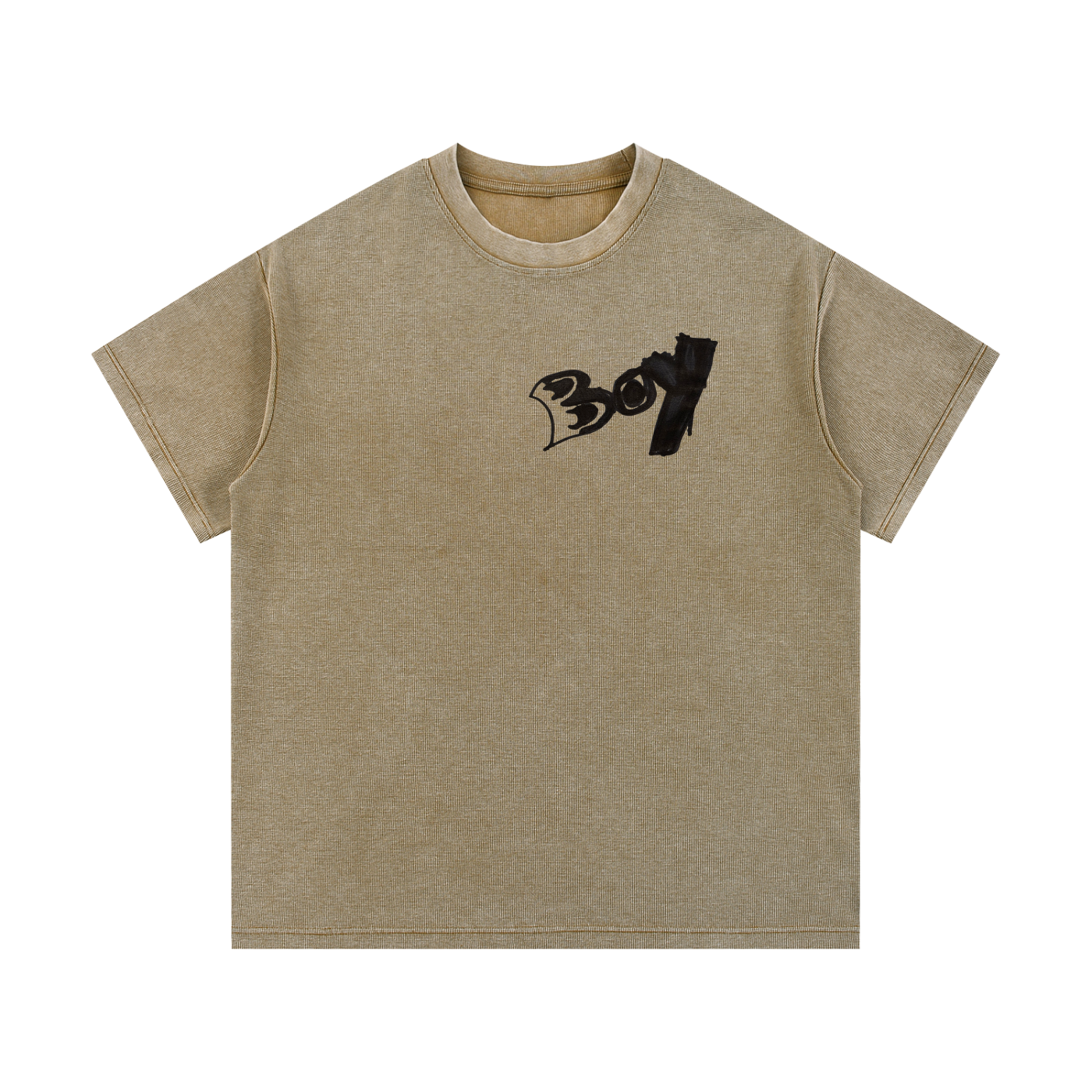 Mineral Wash Waffle Knit T-Shirt