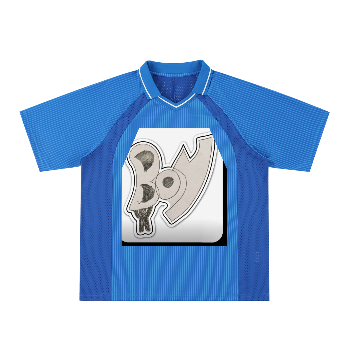 Striped V-Neck Soccer Jersey