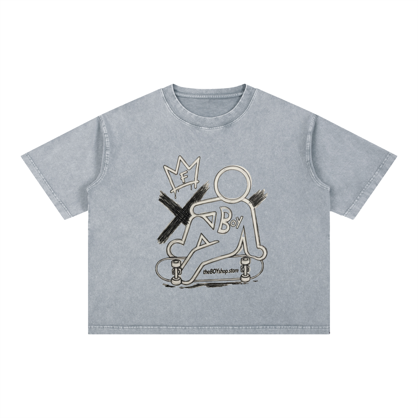 Mineral Wash Boxy Cotton T-Shirt
