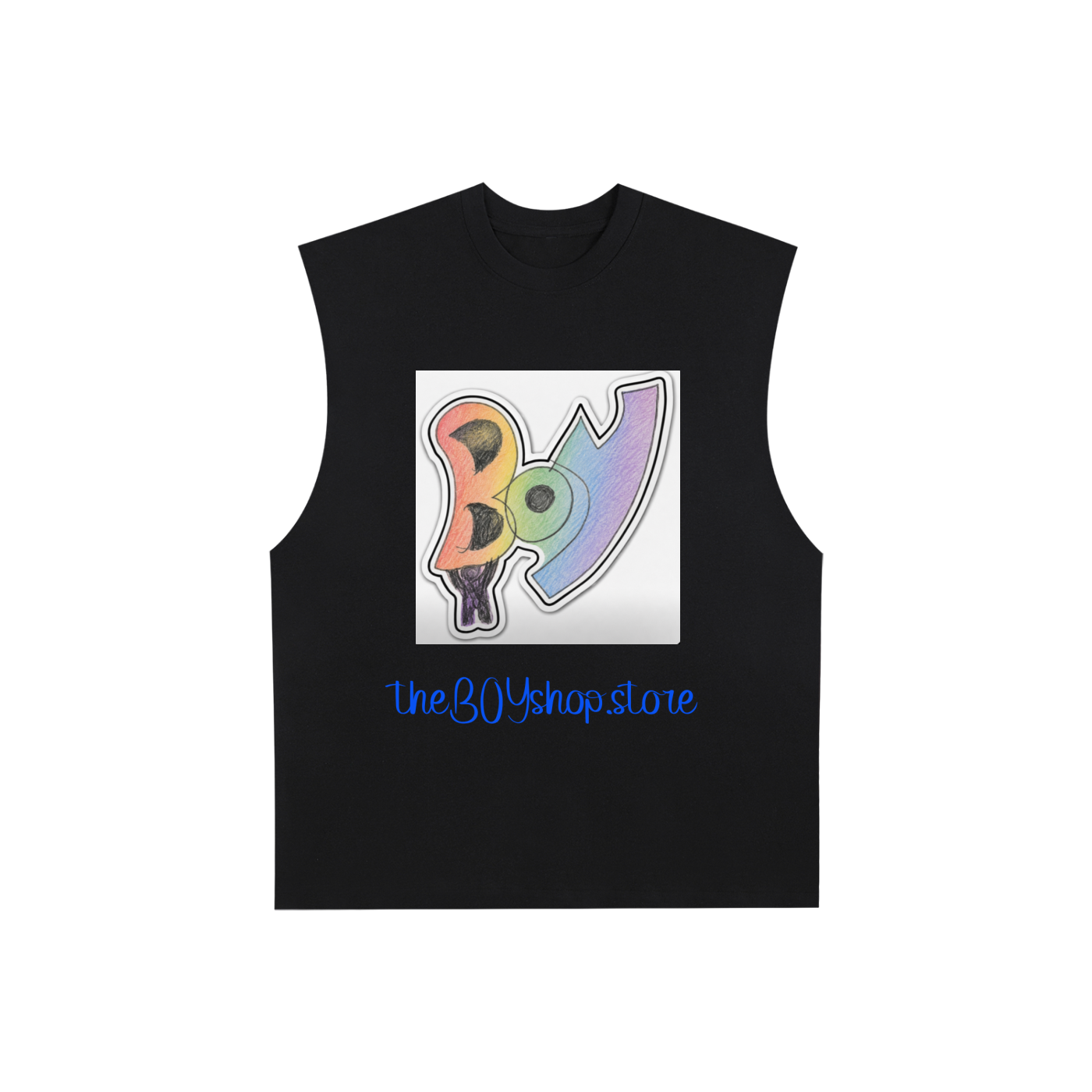Raw Edge Cotton Tank Top