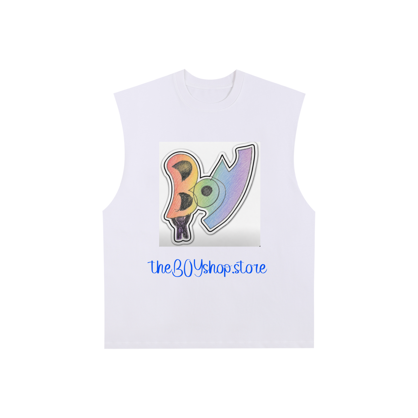 Raw Edge Cotton Tank Top