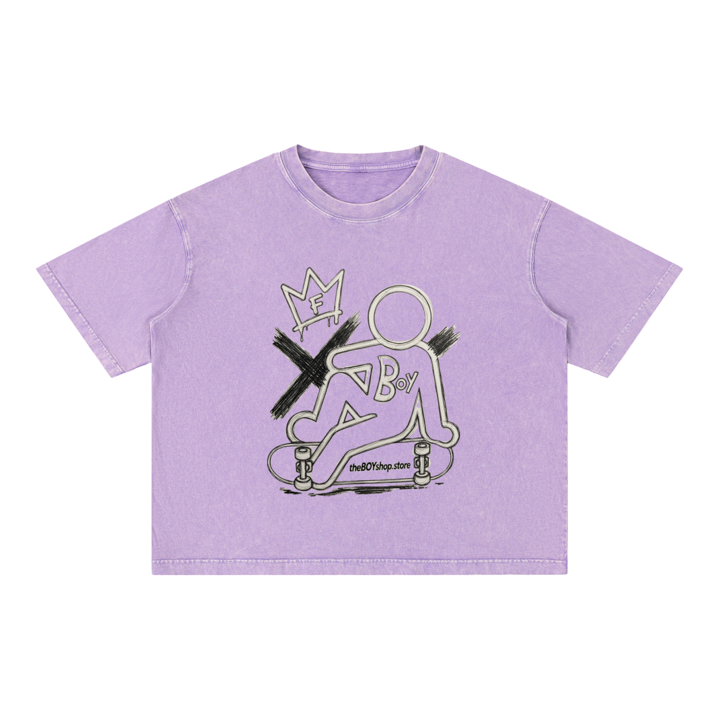 Mineral Wash Boxy Cotton T-Shirt