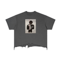 Vintage Wash Boxy Distressed Hem T-Shirt