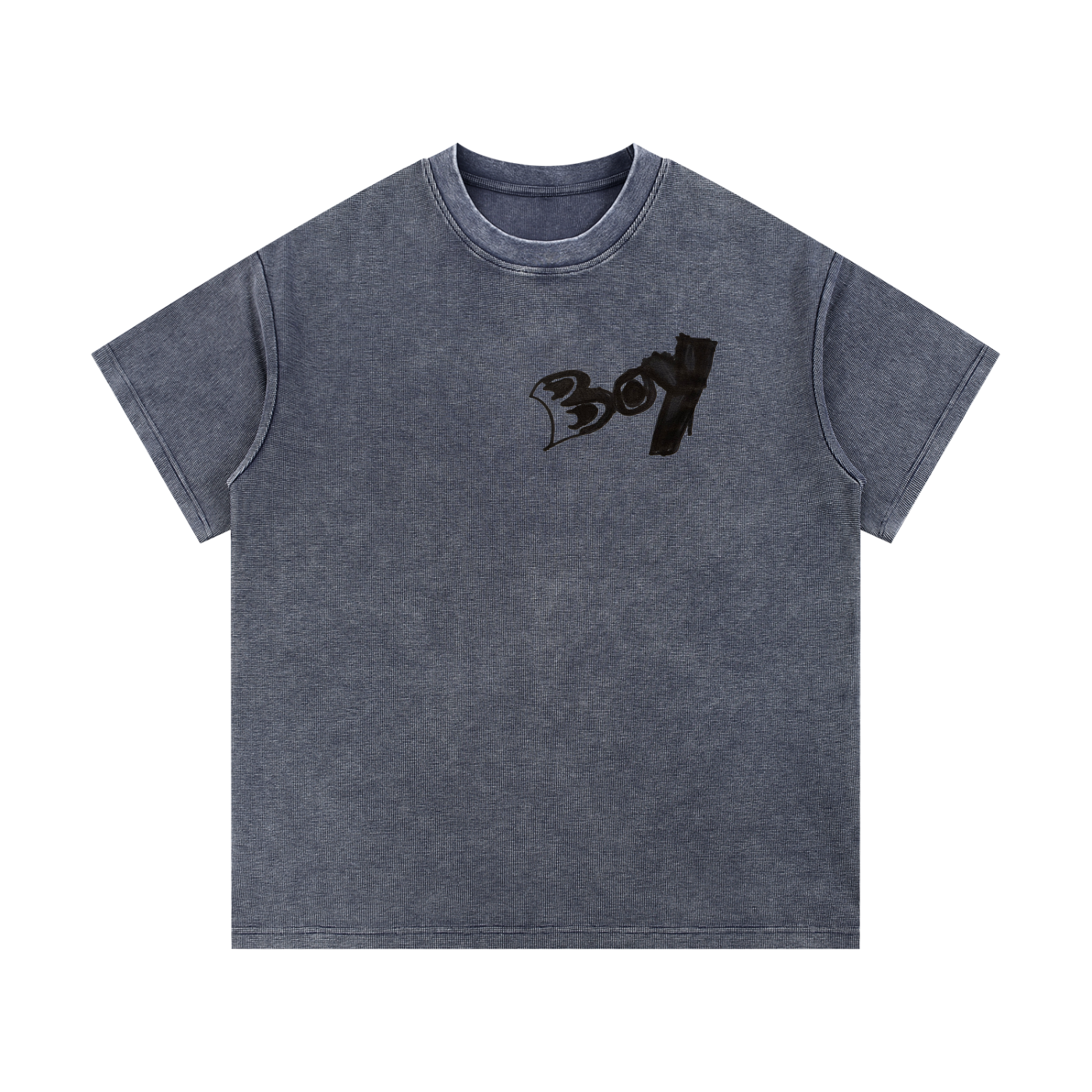 Mineral Wash Waffle Knit T-Shirt