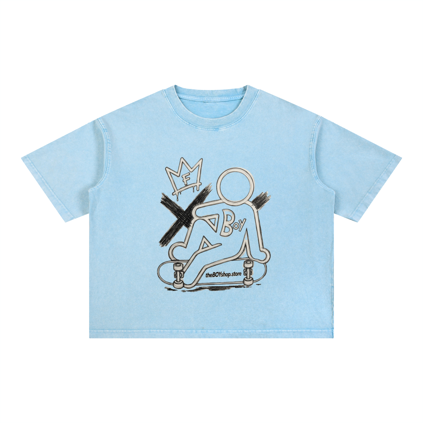Mineral Wash Boxy Cotton T-Shirt